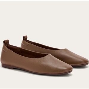 NIB Everlane Women's Day Glove Ballet Flat in Cocoa Brown, Size 7.5, Leather